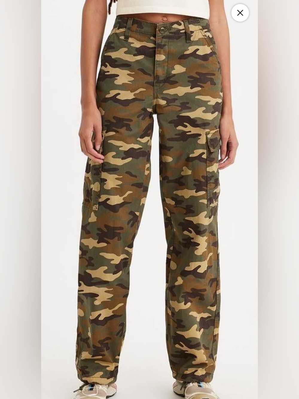 Levi's Women's Camo Cargo Pants - Green/Brown